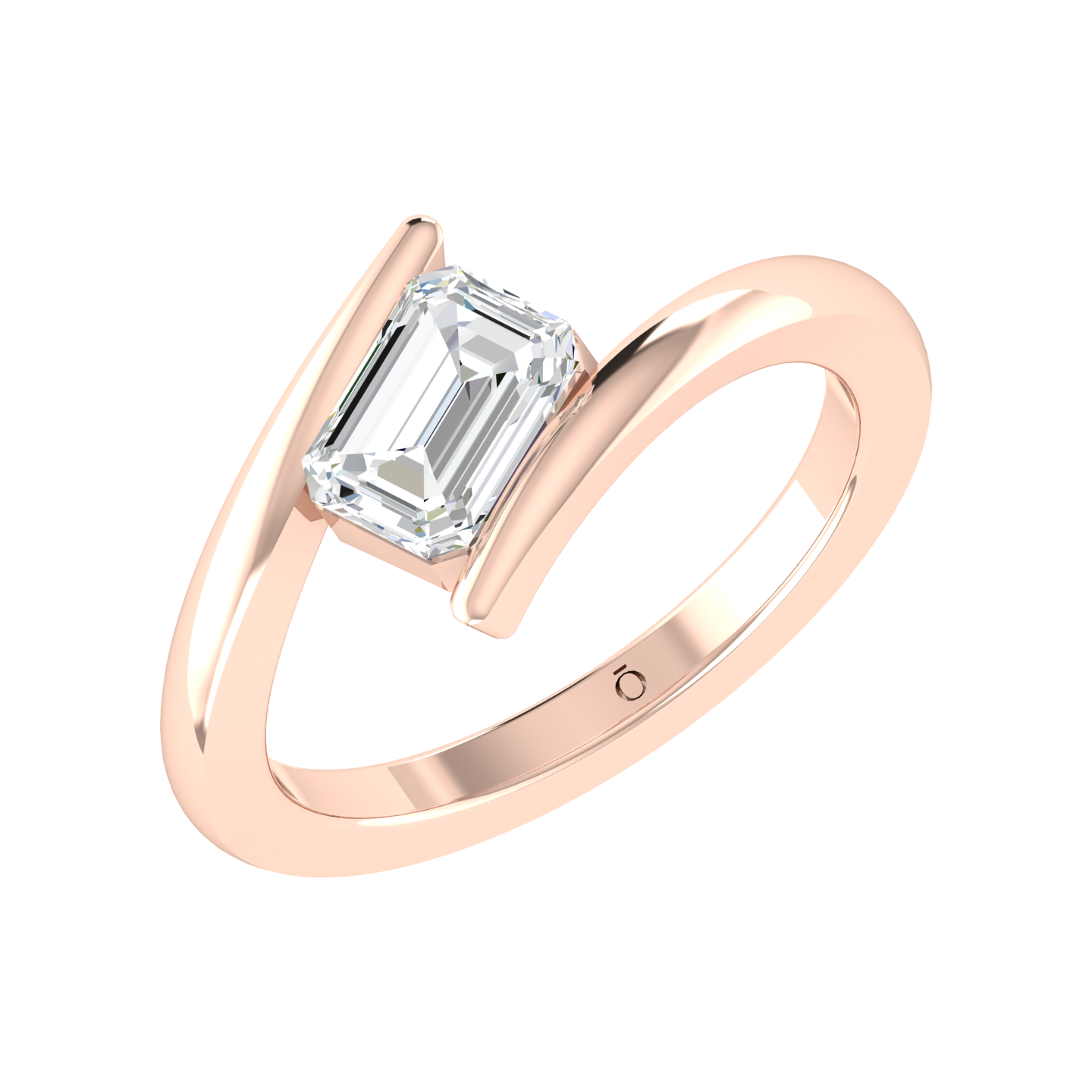 Emerald Grace Rose Gold Lab Grown Diamond Ring  [rg]