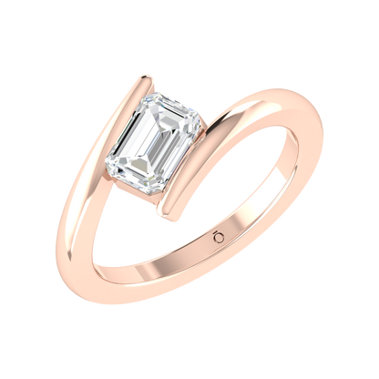 Emerald Grace Rose Gold Lab Grown Diamond Ring  [rg]