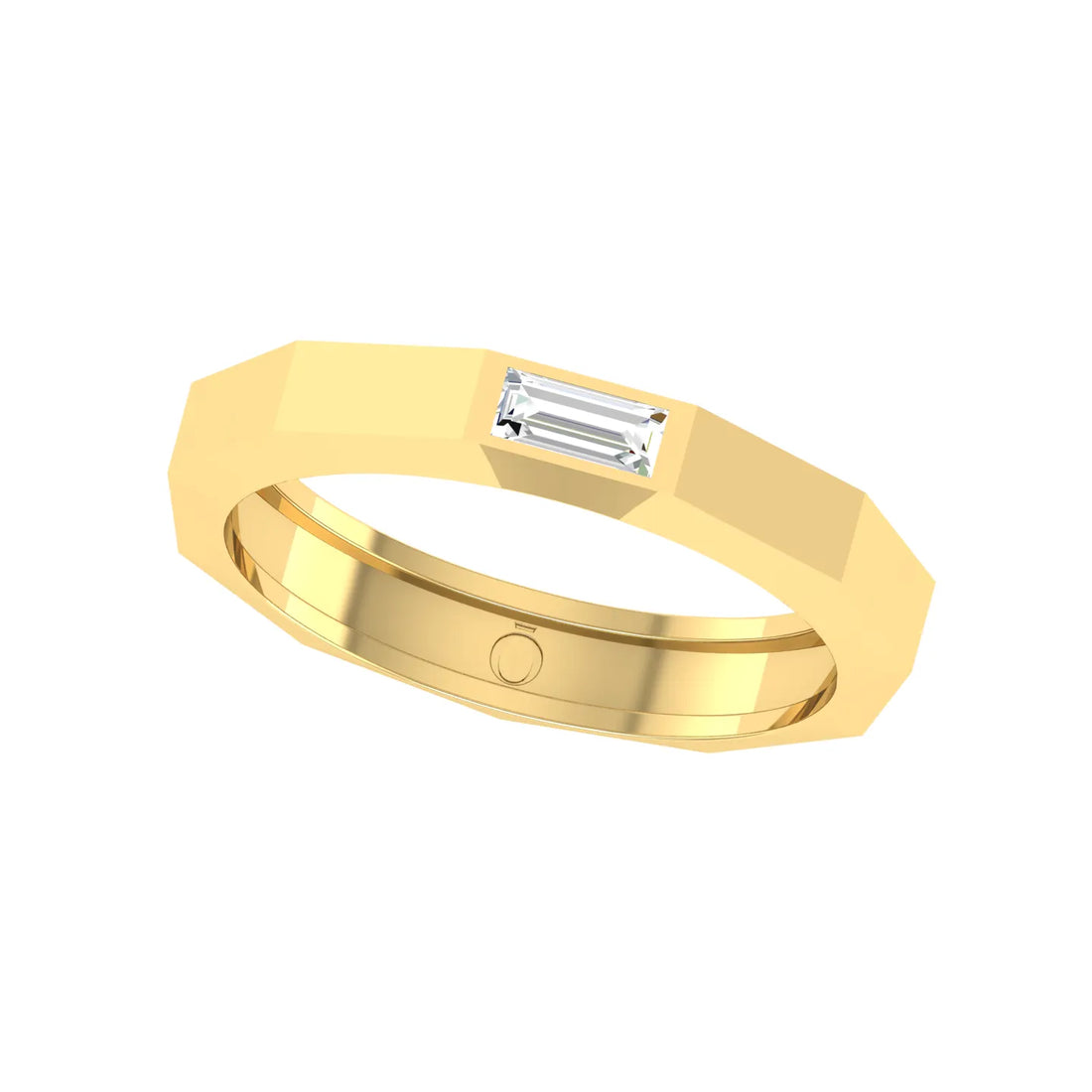 Minimal Beam Yellow Gold Lab Grown Diamond