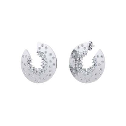 White Gold Diamond Earrings - Celestial Shine [wg]
