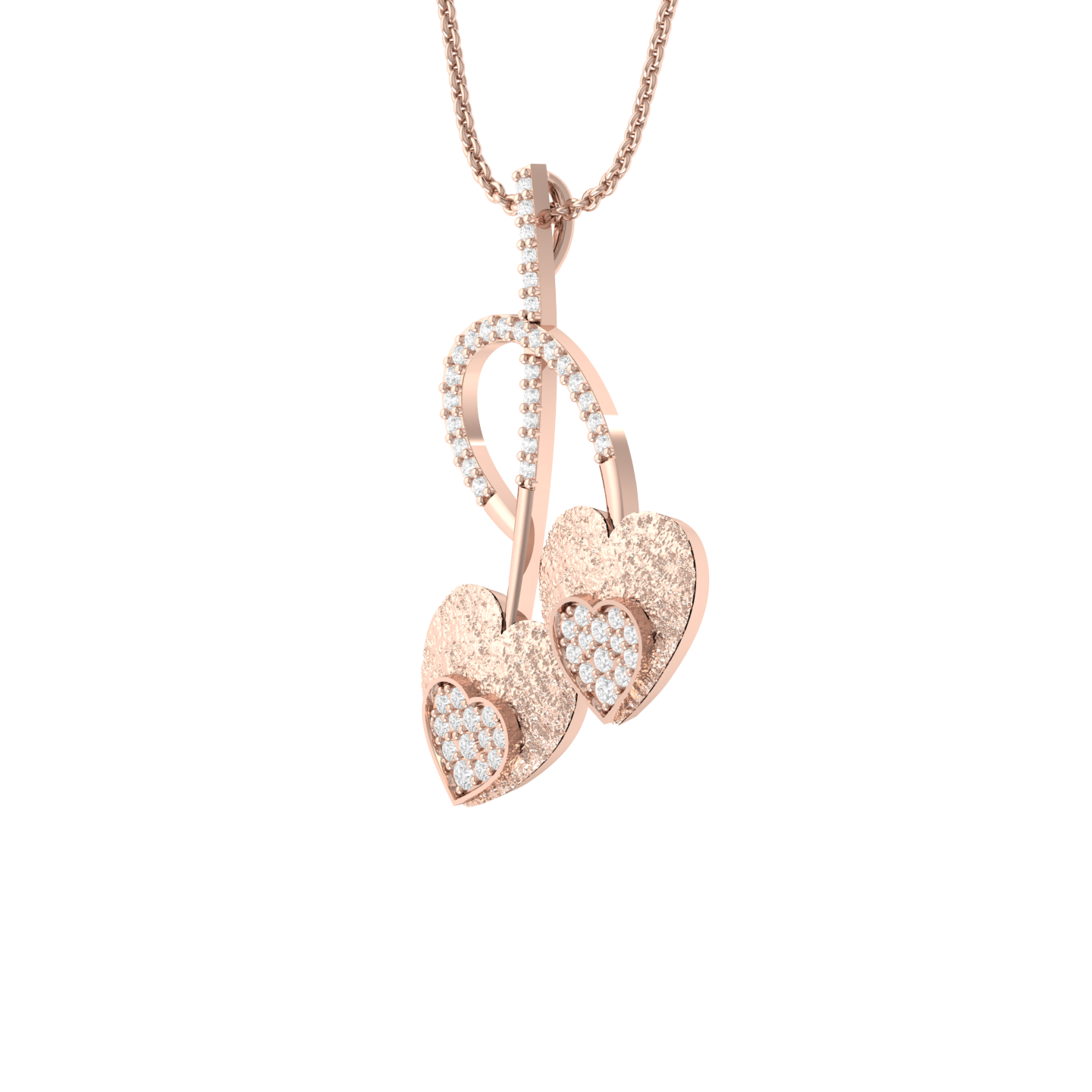 Rose Gold Diamond Pendant - Petite Sparkle [rg]