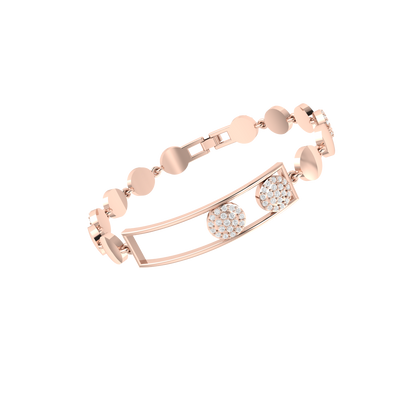 Rose Gold Diamond Bracelet - Opulent Orbit [rg]