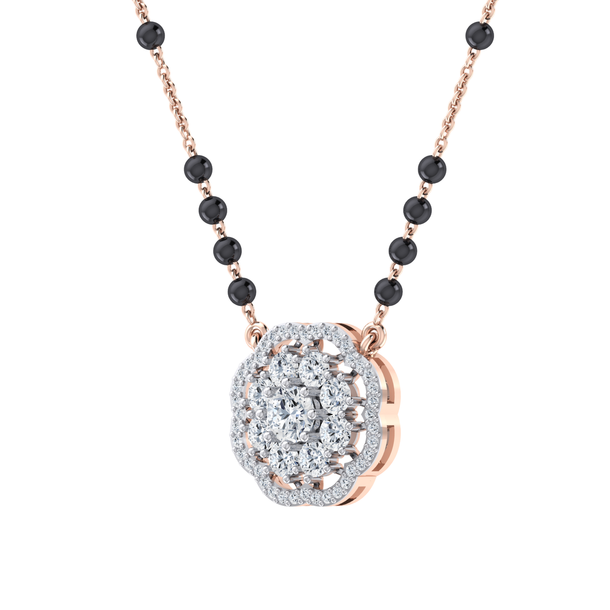Rose Gold Diamond Mangalsutra - Royal Luminescence [rg]