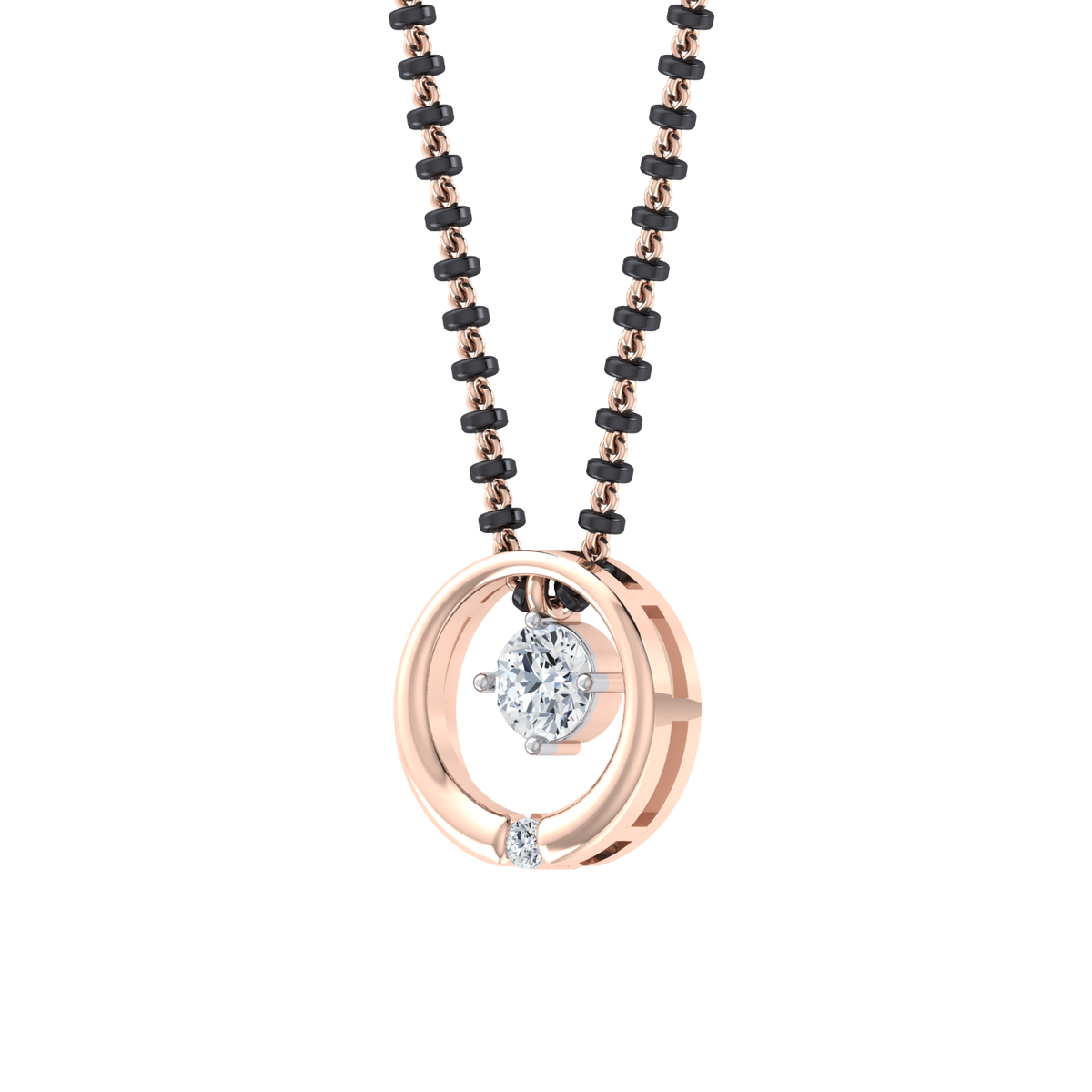 Rose Gold Diamond Mangalsutra - Serene Harmony [rg]