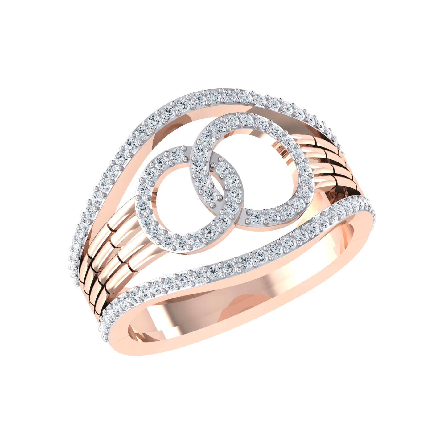 Dazzling Band Rose Gold Lab Grown Diamond Ring [rg]
