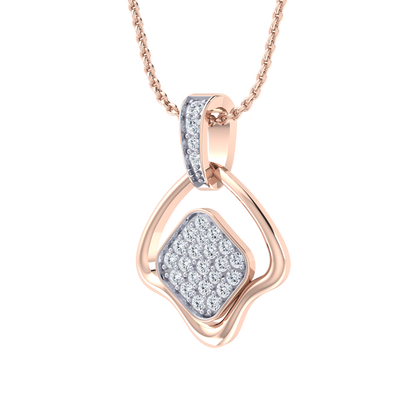 Rose Gold Diamond Pendant - Simple Splendor [rg]