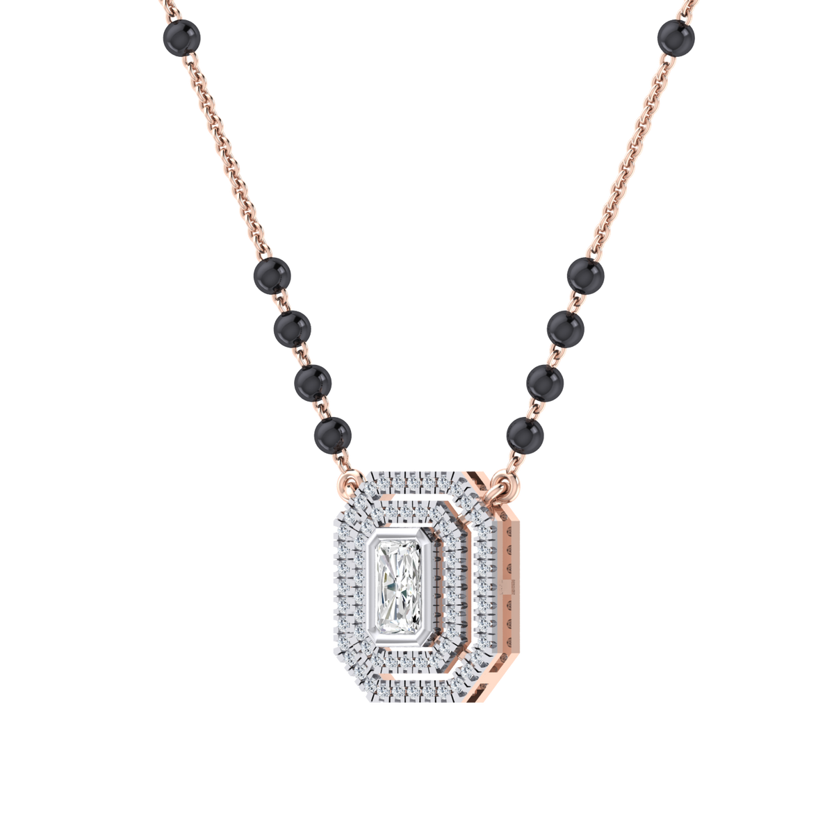 Rose Gold Diamond Mangalsutra - Regal Brilliance [rg]