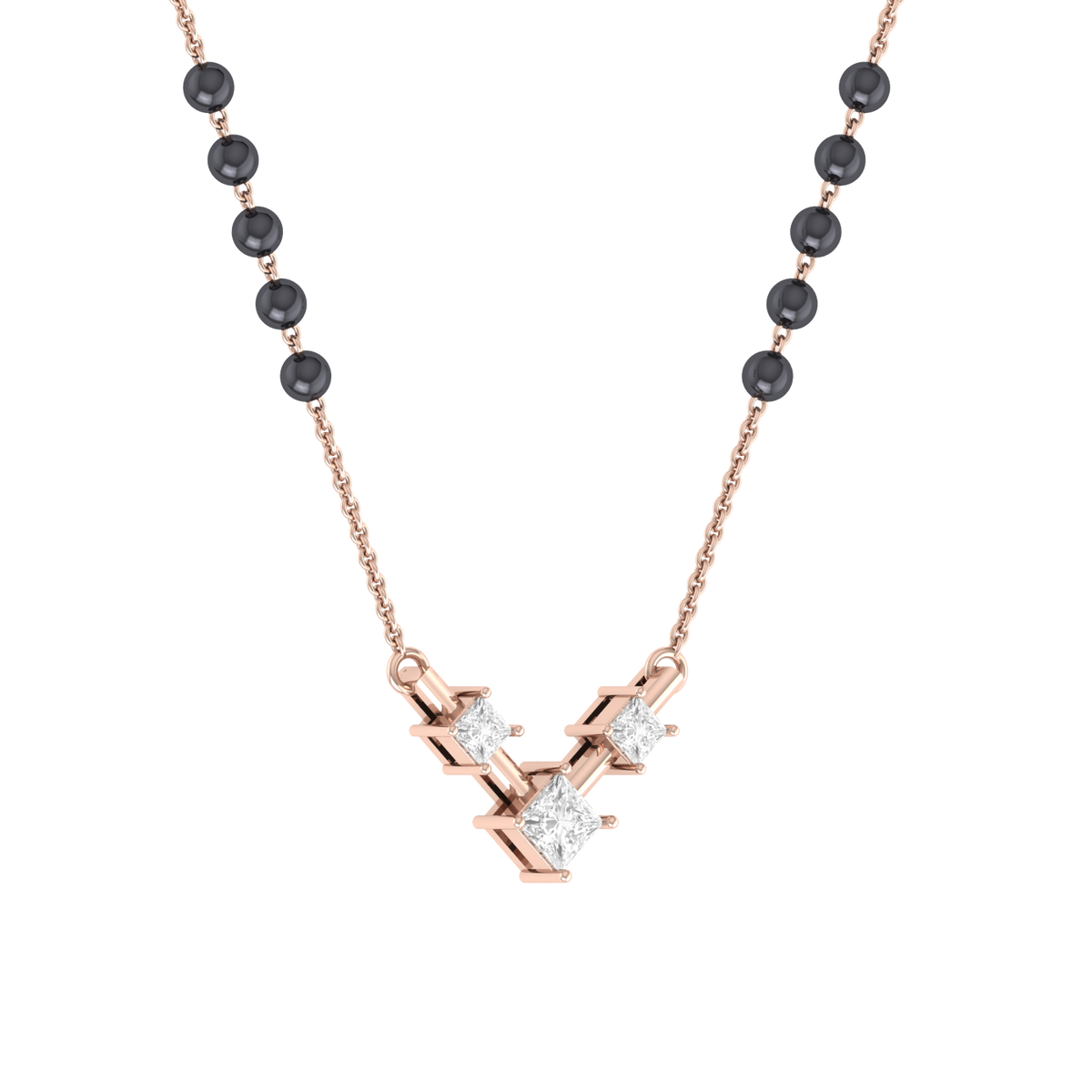 Rose Gold Diamond Mangalsutra - Pure Elegance [rg]