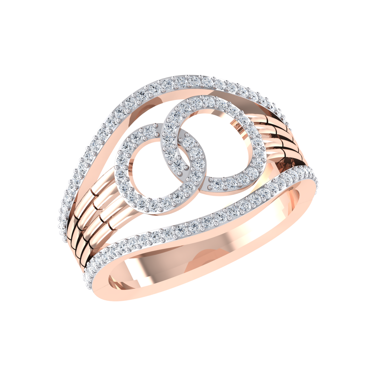 Dazzling Band Rose Gold Lab Grown Diamond Ring [rg]