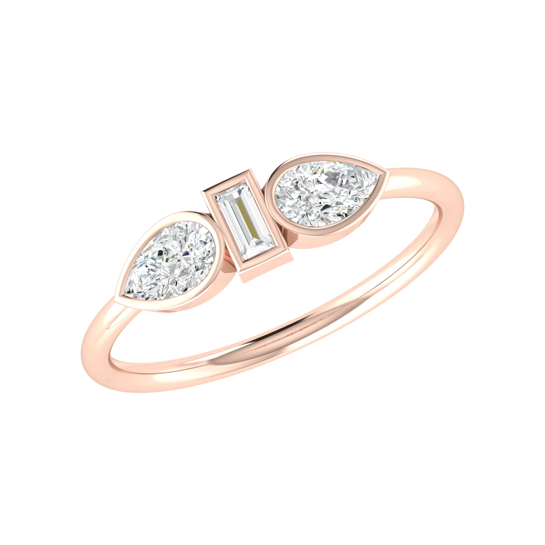 Glittering Gemfire Rose Gold Lab Grown Diamond