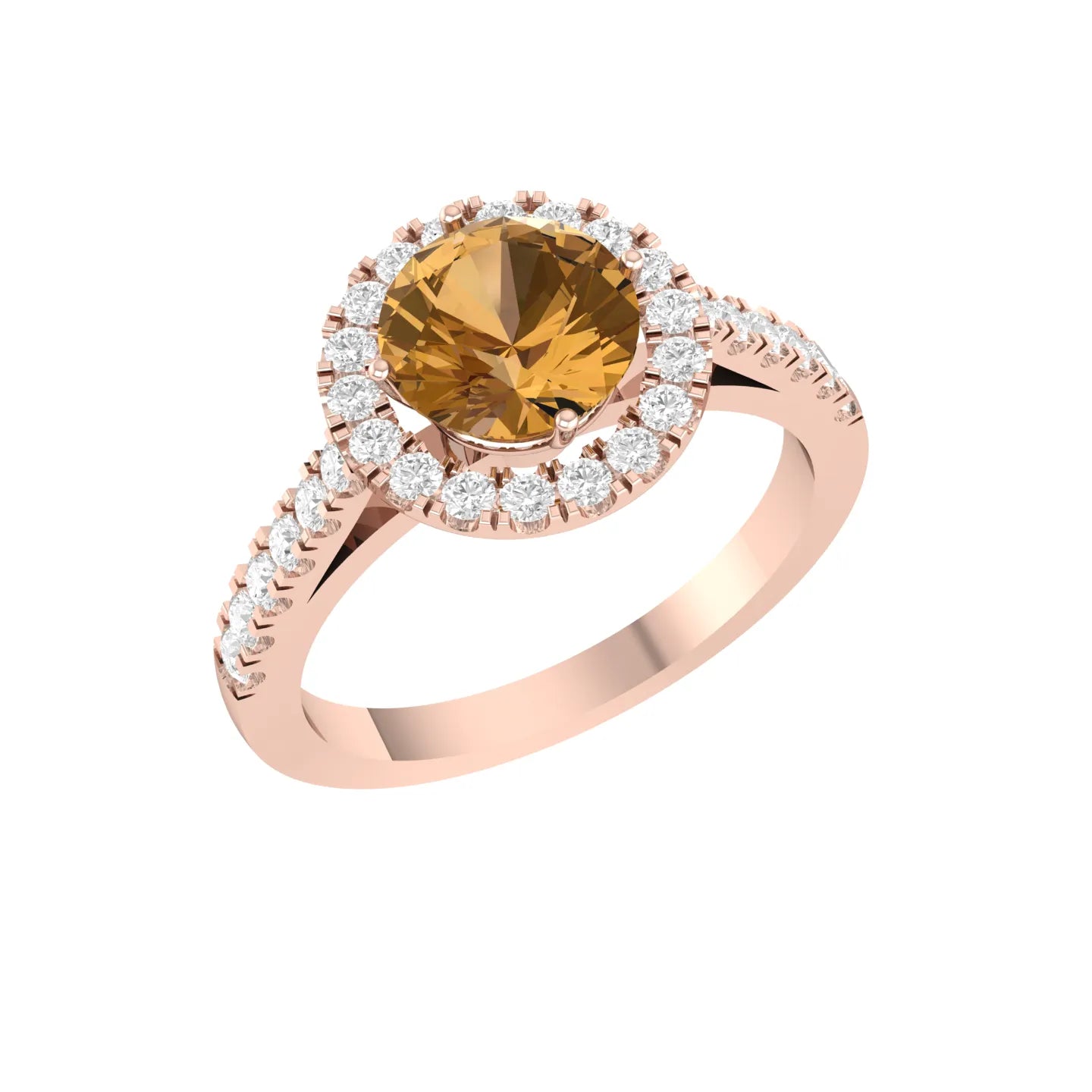 Amber Aura Rose Gold Lab Grown Diamond Ring [rg]