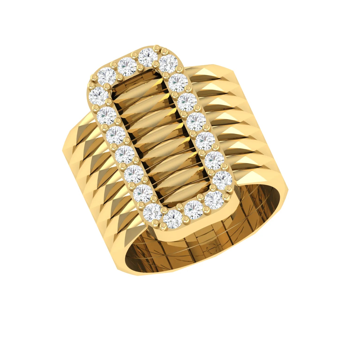 Yellow Gold Diamond Ring - Sparkling Unity [yg]