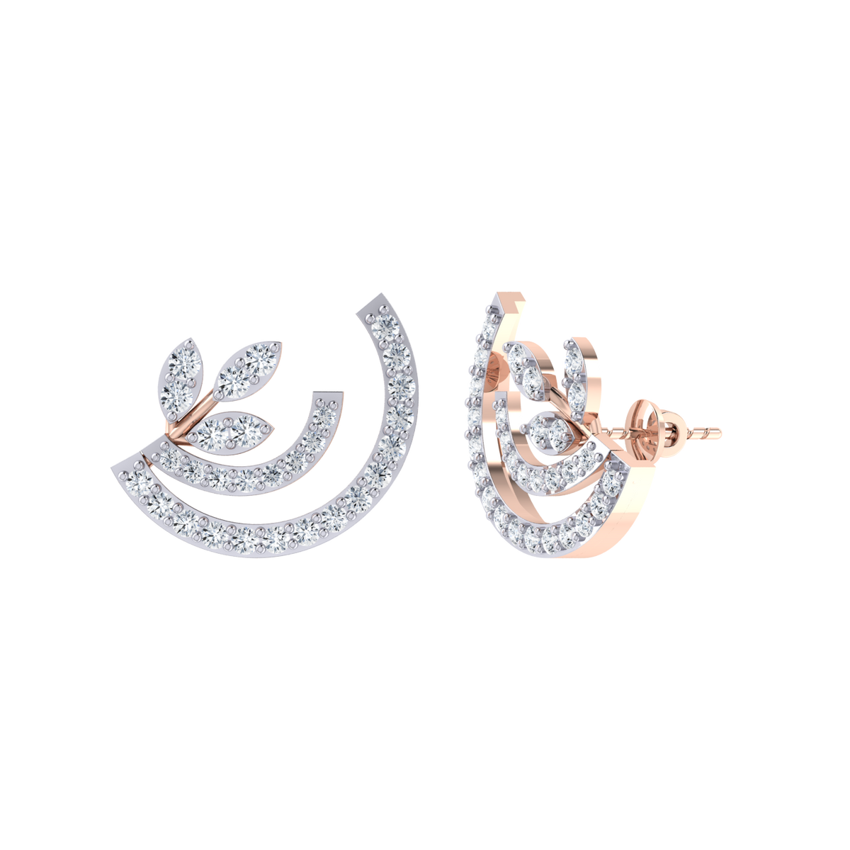 Rose Gold Diamond Earrings - Blossom Baubles [rg]