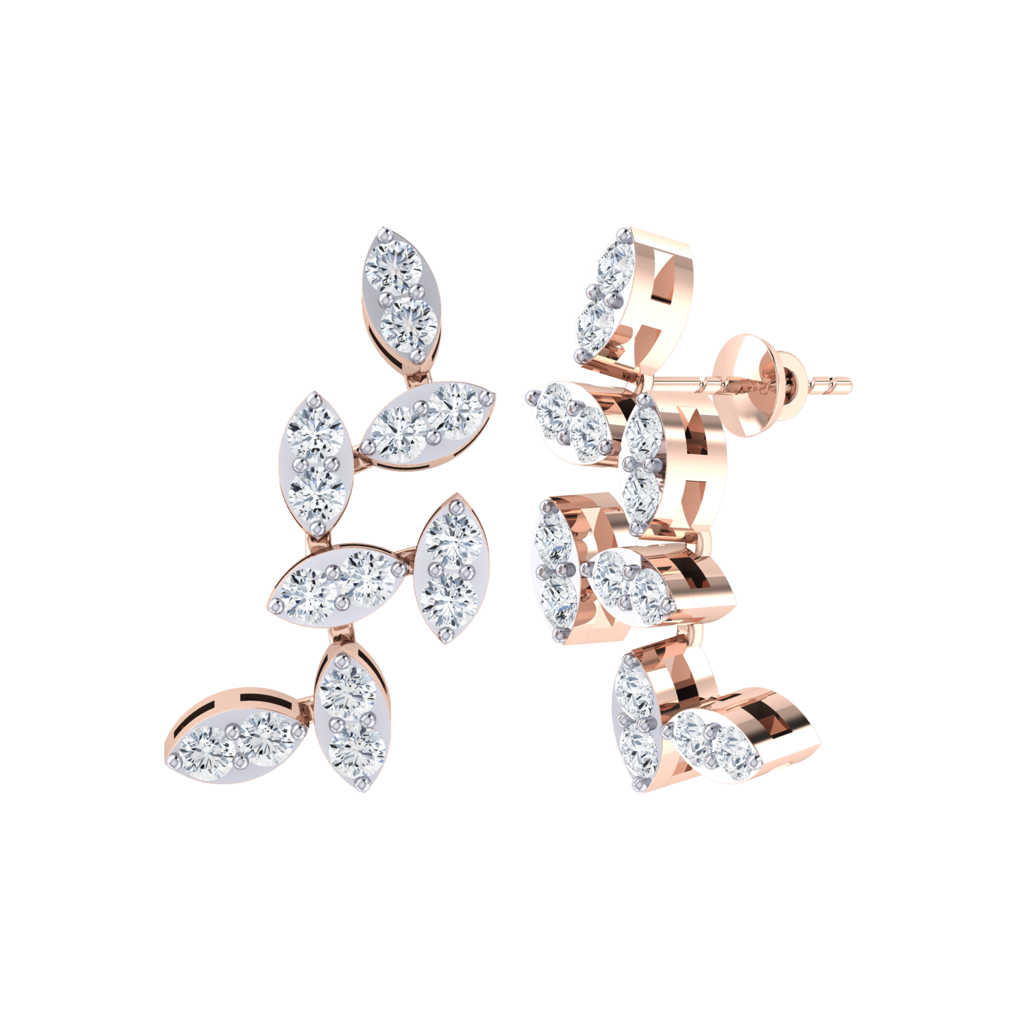 Whispering Winds Diamond Earrings