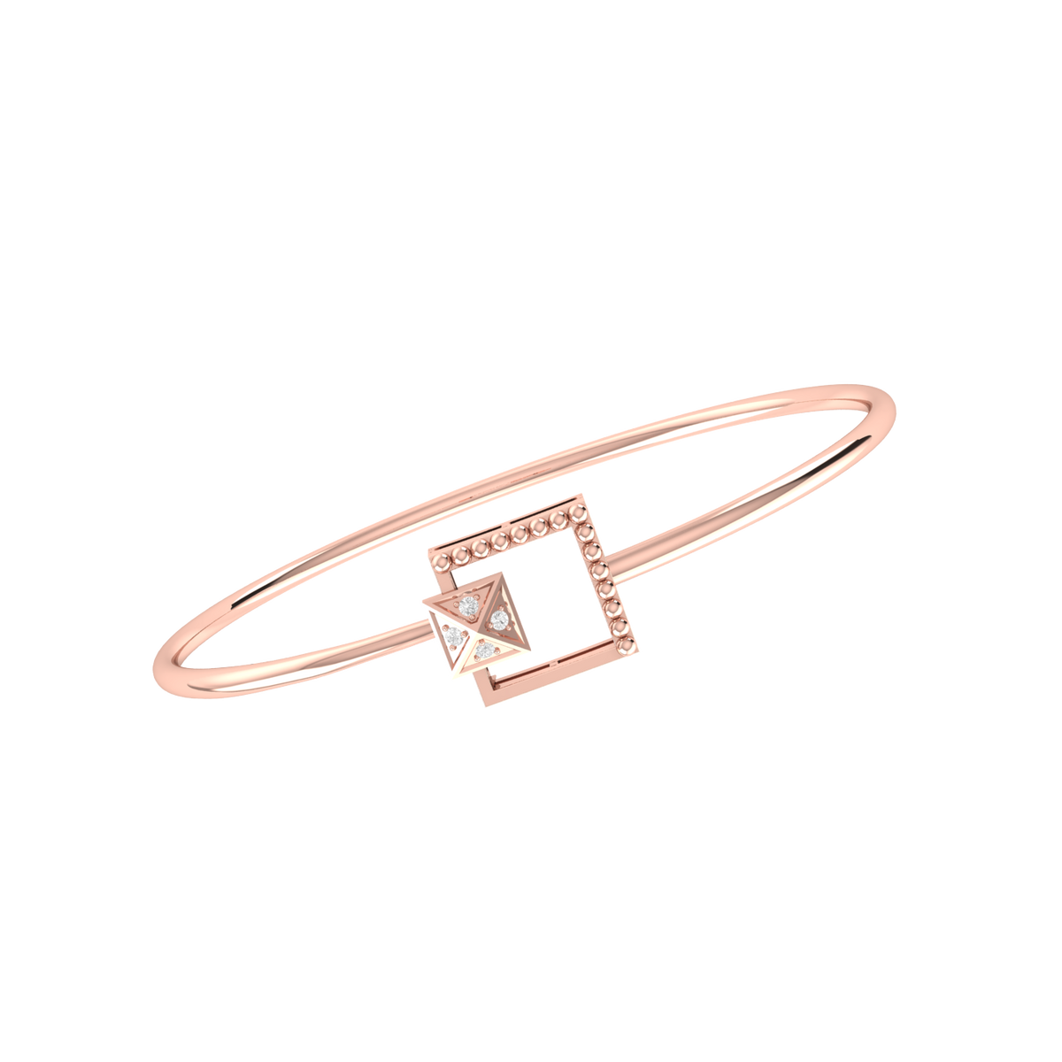 Rose Gold Diamond Bracelet - Radiance Elegance [rg]
