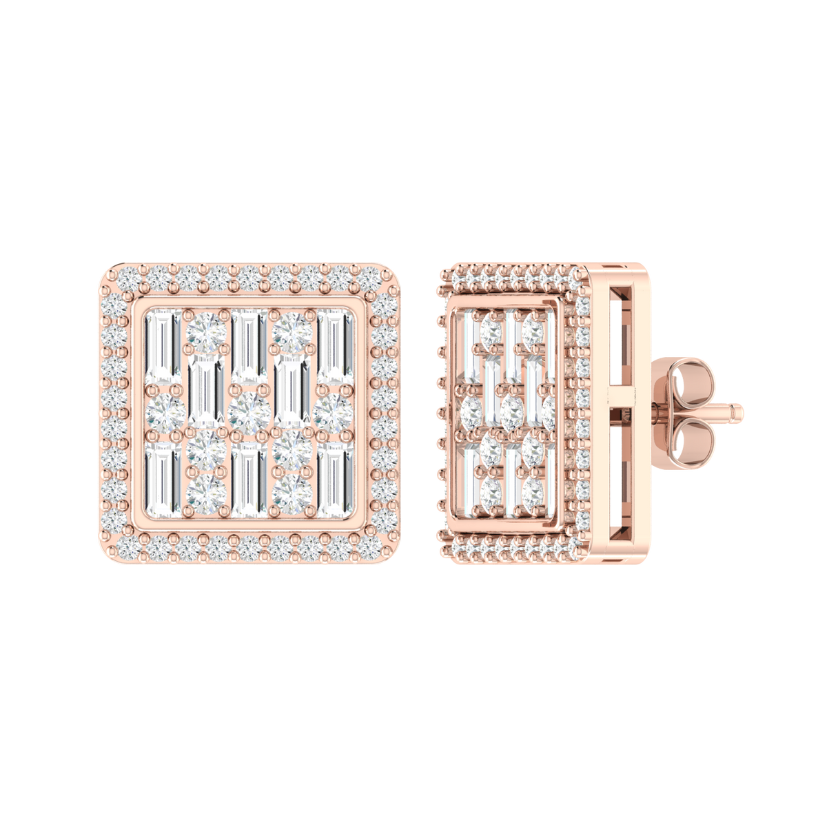 Scarlet MajestyRose Gold Diamond Earrings -  [rg]