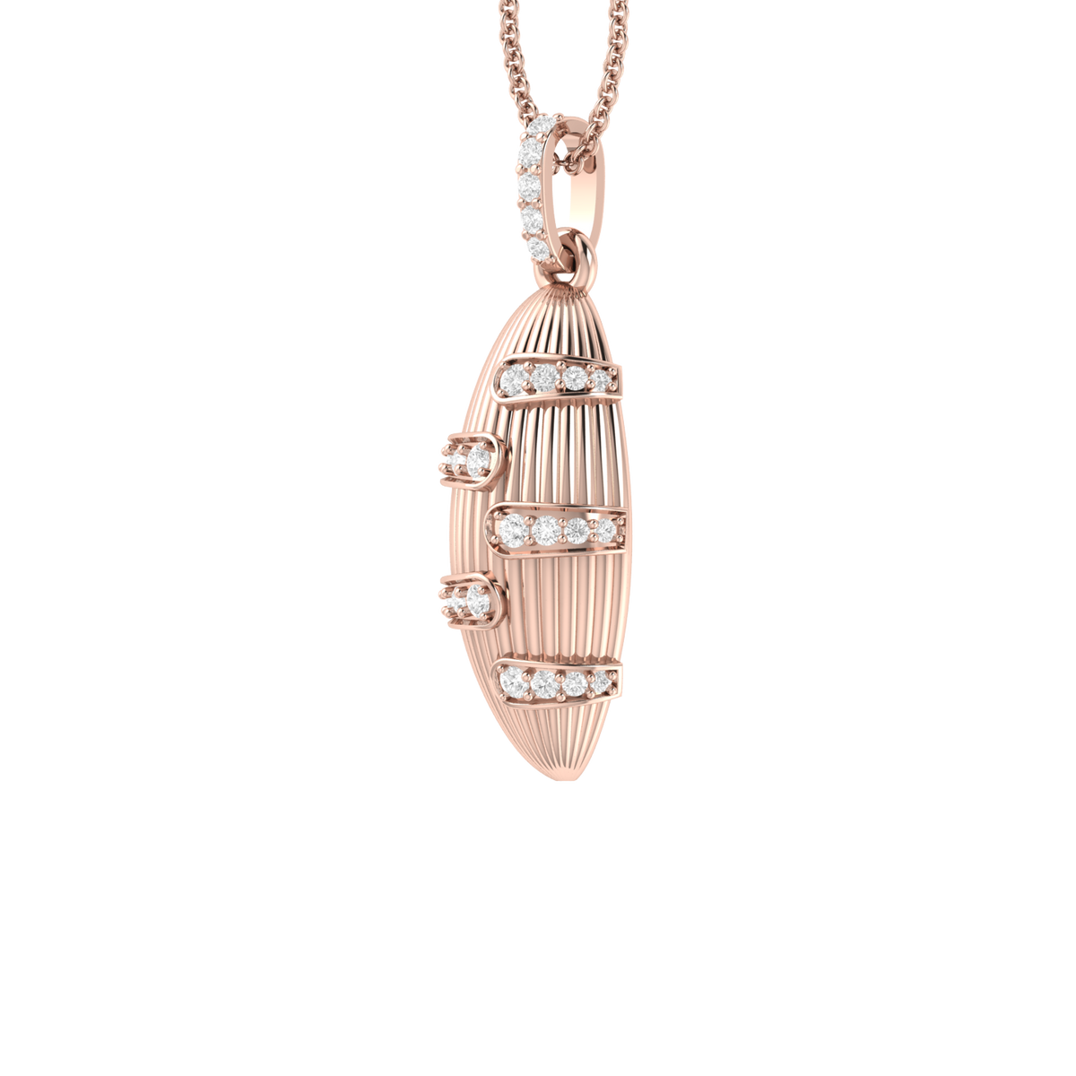 Rose Gold Diamond Pendant - Graceful Glamour [rg]