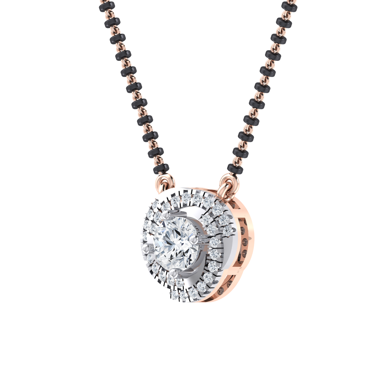 Rose Gold Diamond Mangalsutra - Radiant Vows [rg]