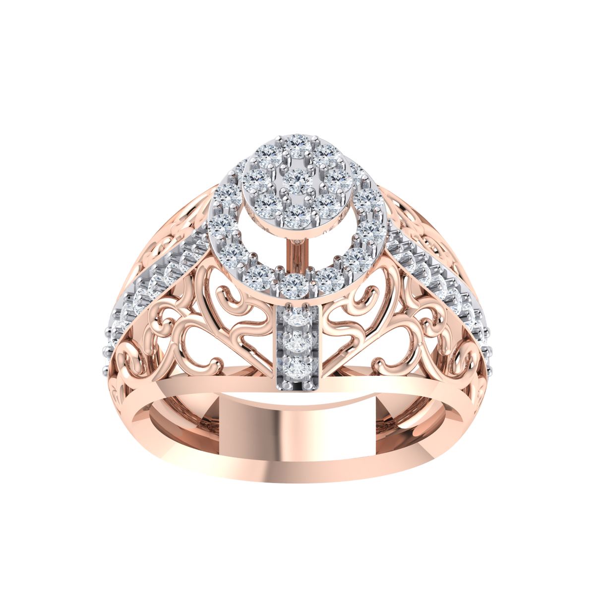 Rose Gold Diamond Ring - Mystical Melody Natural [rg]