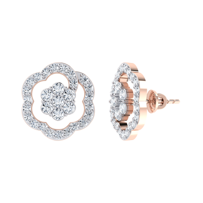 Rose Gold Diamond Earrings - The Desired [rg]