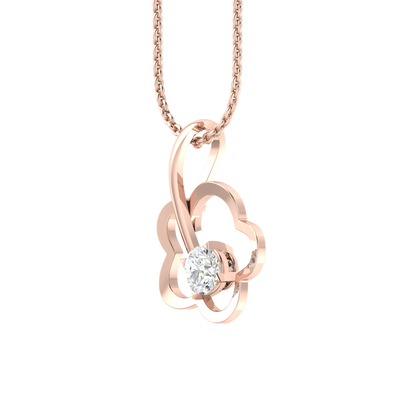 Rose Gold Diamond Pendant - Sparkling Beauty [rg]