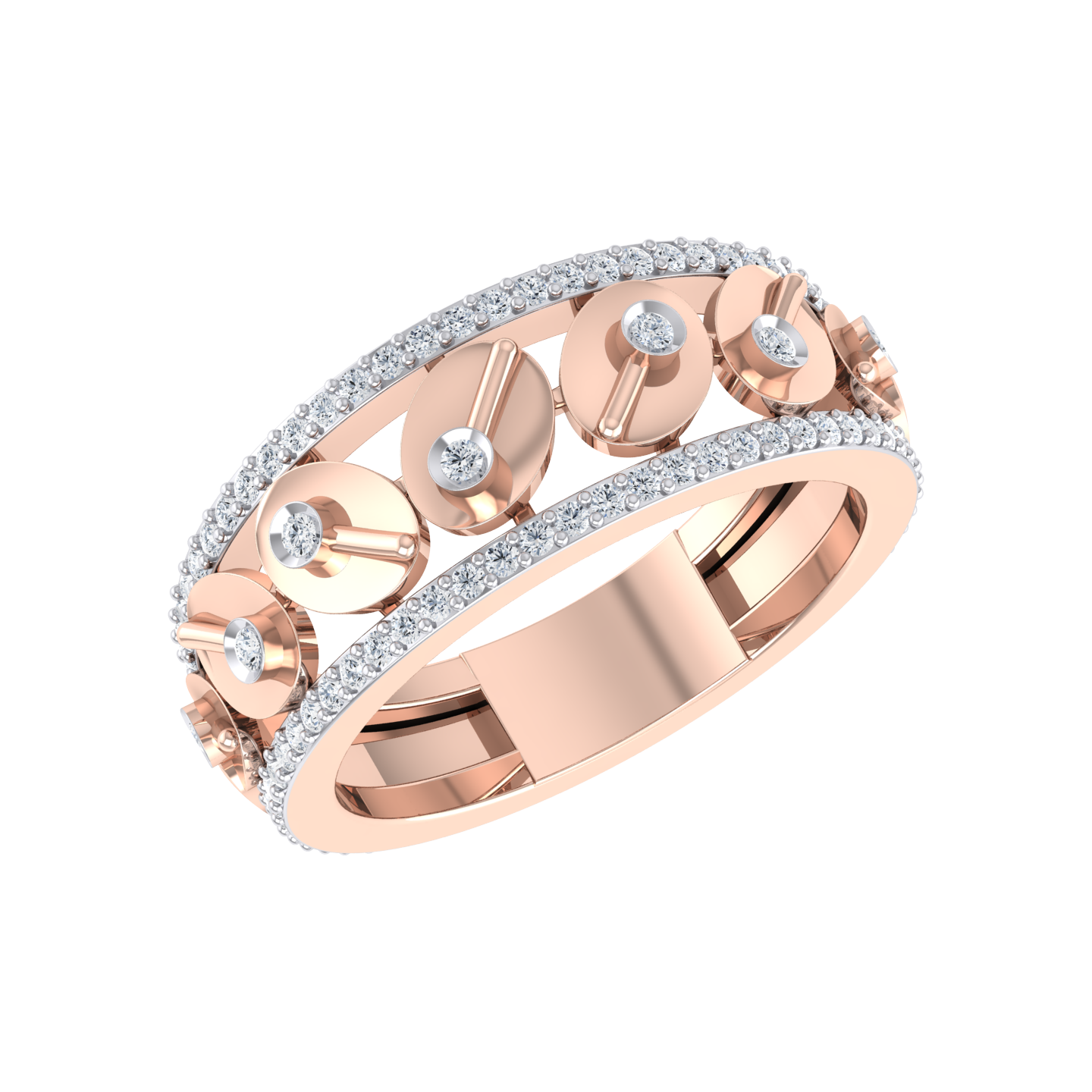 Rose Gold Diamond Ring - Opulent Oasis [rg]