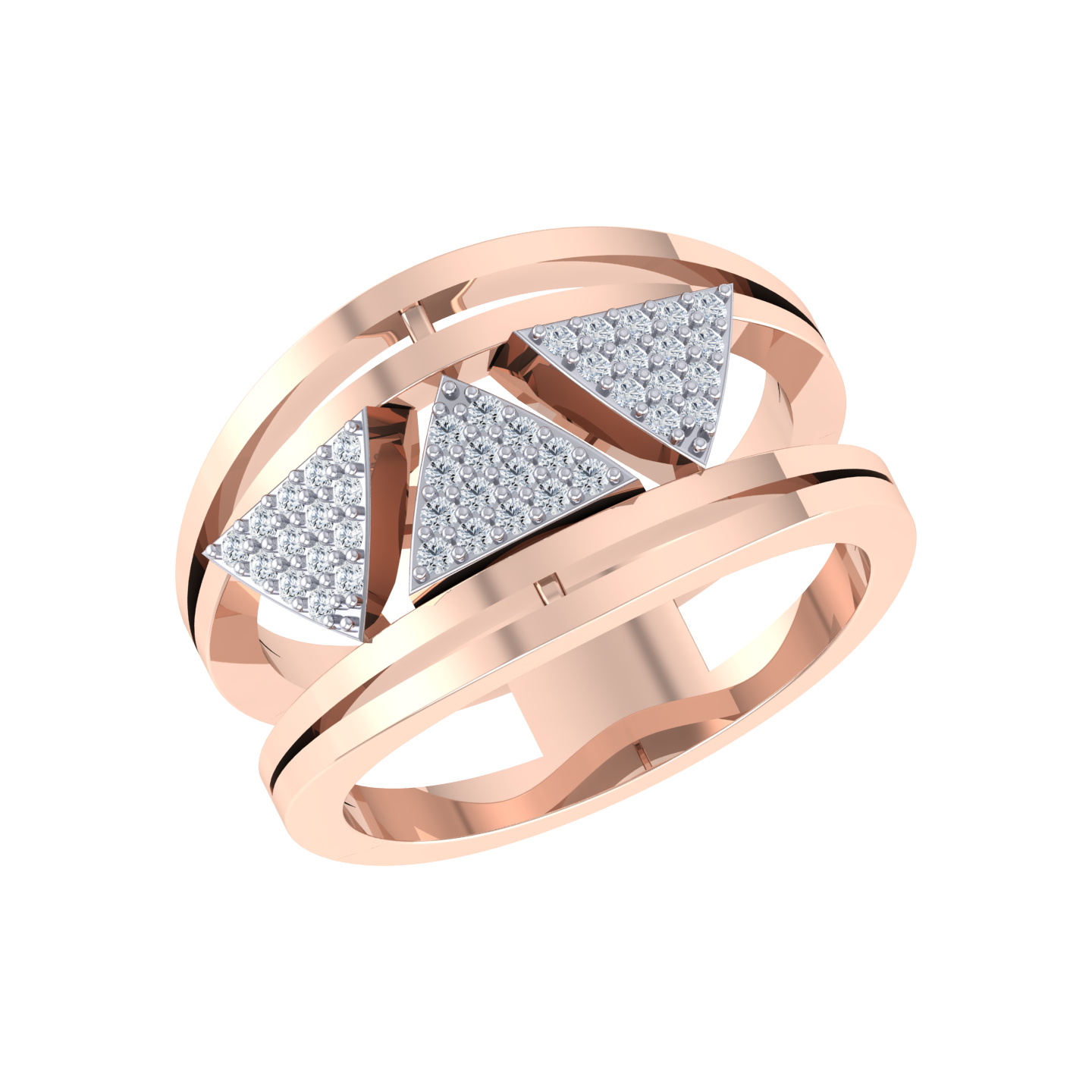 Coral Cascade Rose Gold Lab Grown Diamond Ring [rg]
