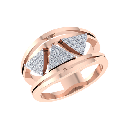 Coral Cascade Rose Gold Lab Grown Diamond Ring [rg]