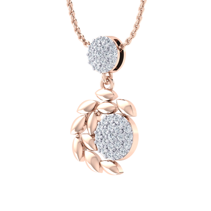 Yellow Gold Diamond Pendant - Serene Spark [rg]