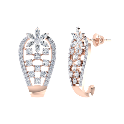 Rose Gold Diamond Earrings - Made in Heaven [rg]