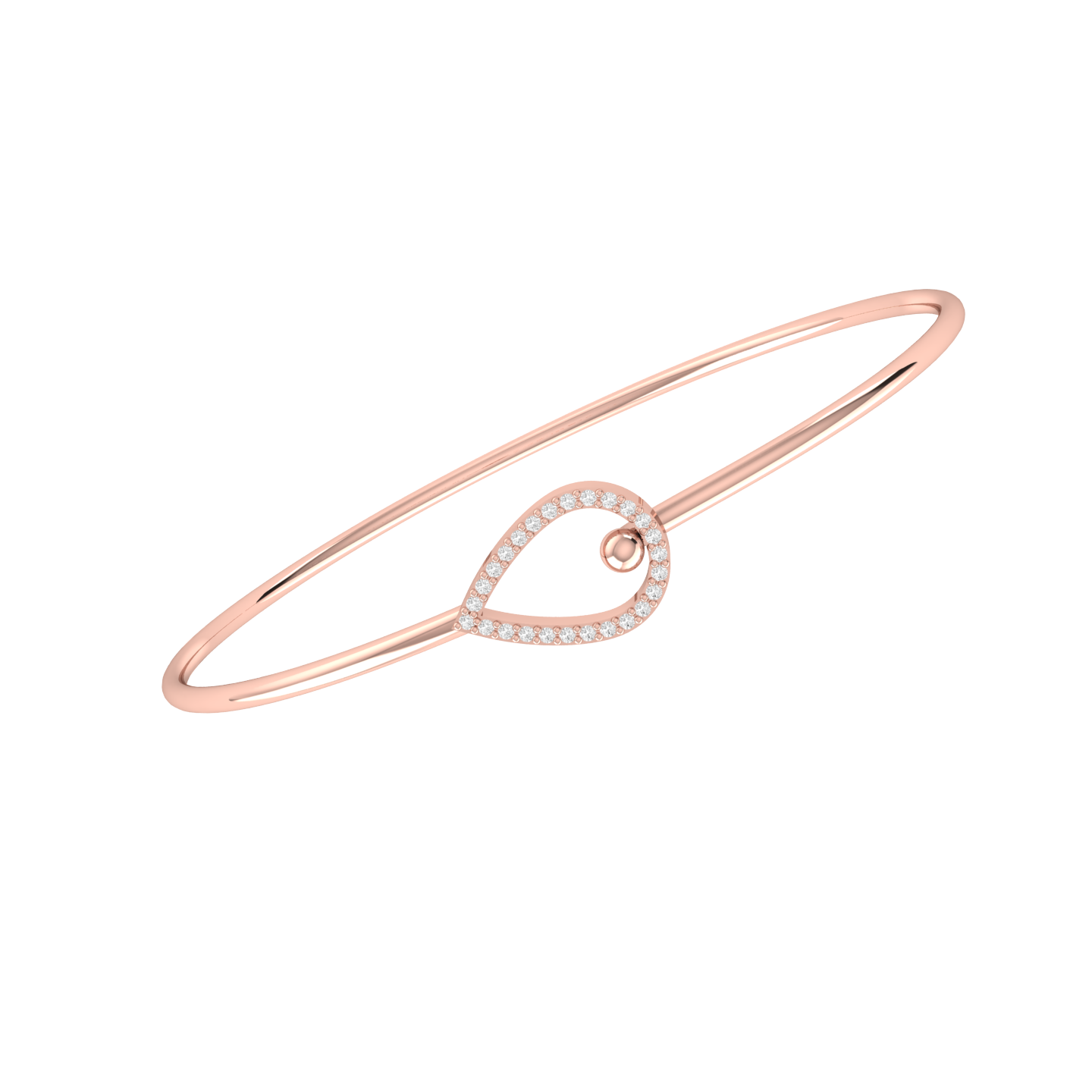 Rose Gold Lab Grown Diamond Bracelet - Regal Glint [rg]