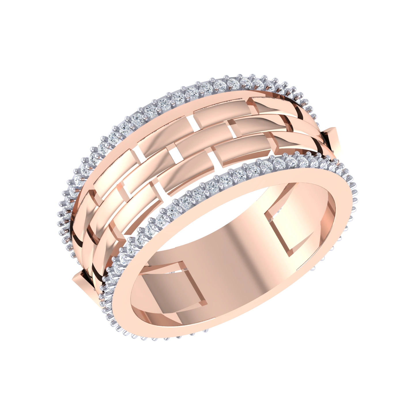 Exquisite Band Rose Gold Lab Grown Diamond [rg]