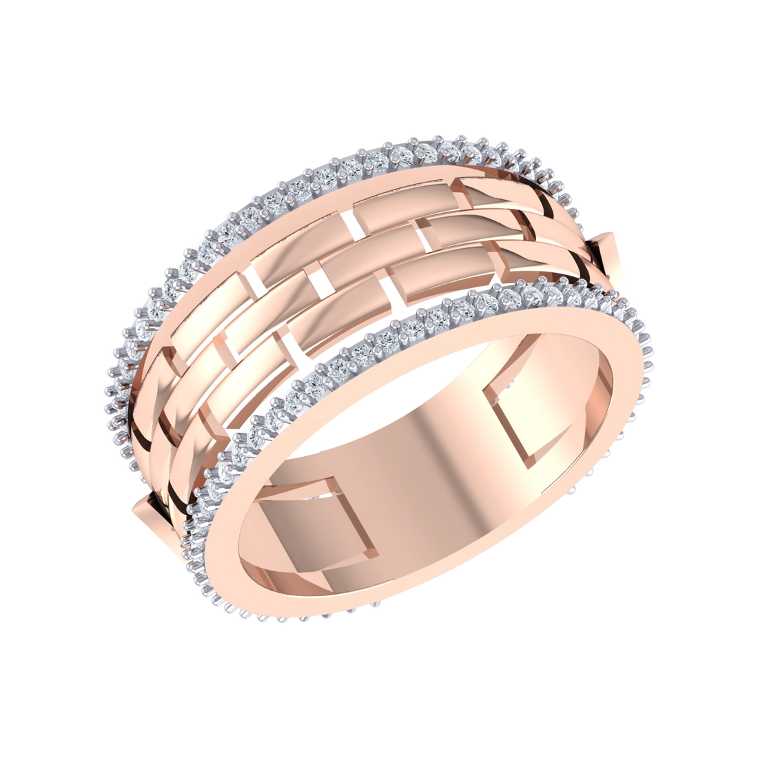 Exquisite Band Rose Gold Lab Grown Diamond [rg]