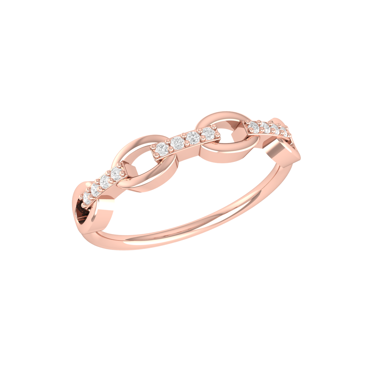 Rose Gold Diamond Ring - Radiant Regalia [rg]
