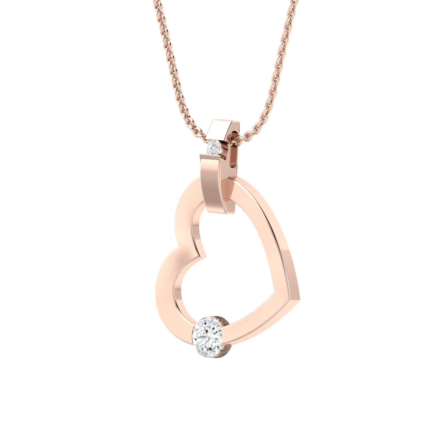 Rose Gold Diamond Pendant - Infinite Passion [rg]