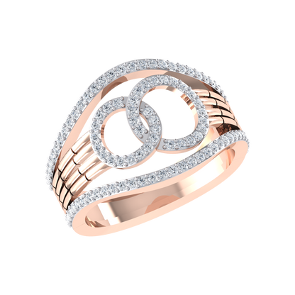 Dazzling Band Rose Gold Lab Grown Diamond Ring [rg]