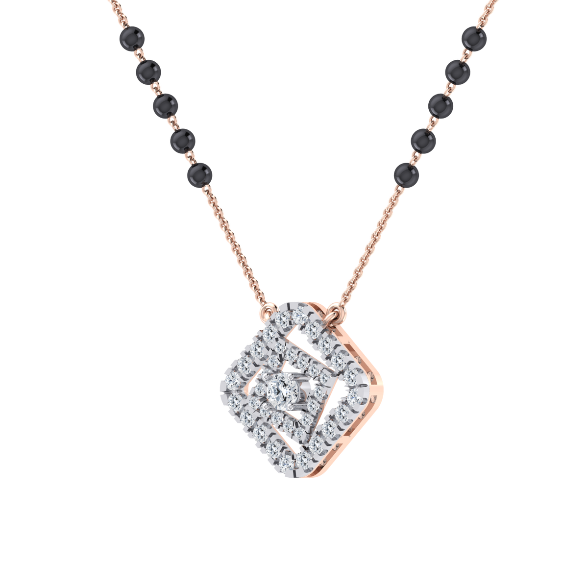 Rose Gold Diamond Mangalsutra - Timeless Grace [rg]