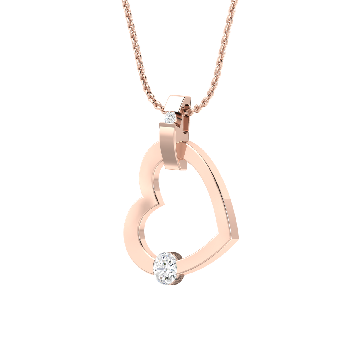 Rose Gold Diamond Pendant - Infinite Passion [rg]