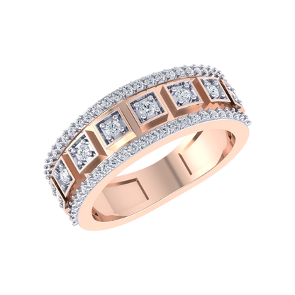Rose Gold Diamond Ring - Serenity Sparkle [rg]