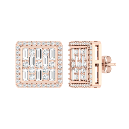 Scarlet MajestyRose Gold Diamond Earrings -  [rg]
