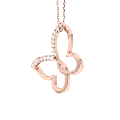 Rose Gold Diamond Pendant - Radiant Monarch [rg]