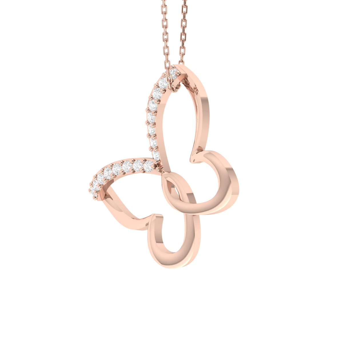 Rose Gold Diamond Pendant - Radiant Monarch [rg]