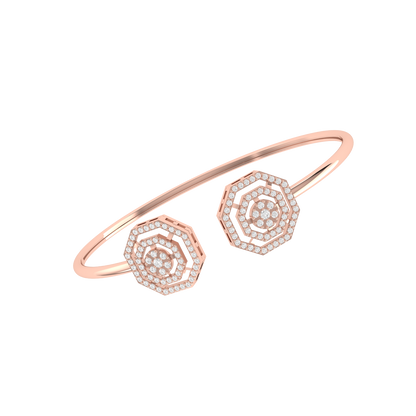 Rose Gold Diamond Bracelet - Majestic Gleam [rg]