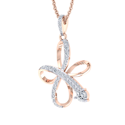 Rose Gold Diamond Pendant - Subtle Radiance [rg]