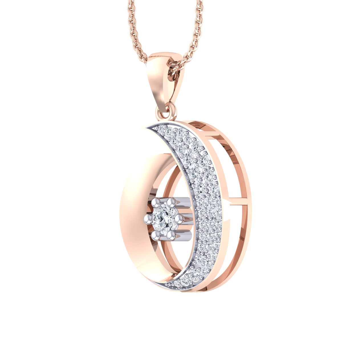 Rose Gold Diamond Pendant - Sublime Sparkle [rg]