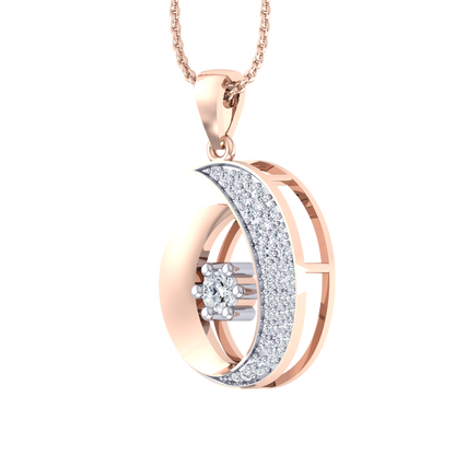 Rose Gold Diamond Pendant - Sublime Sparkle [rg]