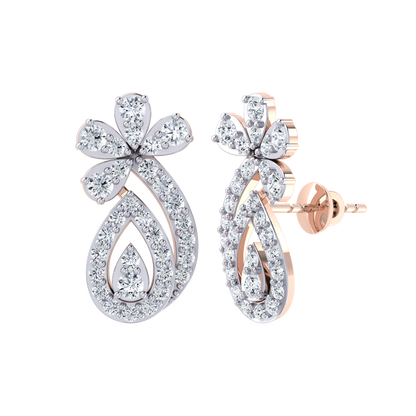 Rose Gold Diamond Earrings - Glimmering Glamour [rg]