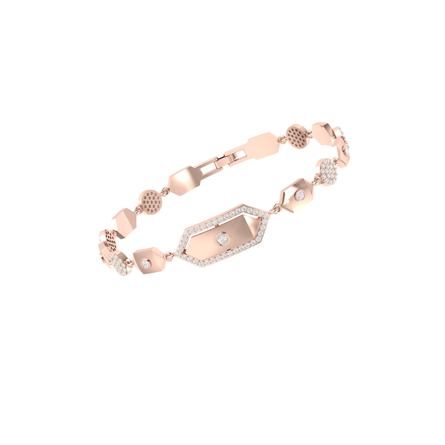 Rose Gold Lab Grown Diamond Bracelet - Regency Twinkle [rg]