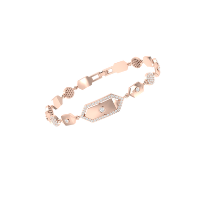 Rose Gold Lab Grown Diamond Bracelet - Regency Twinkle [rg]