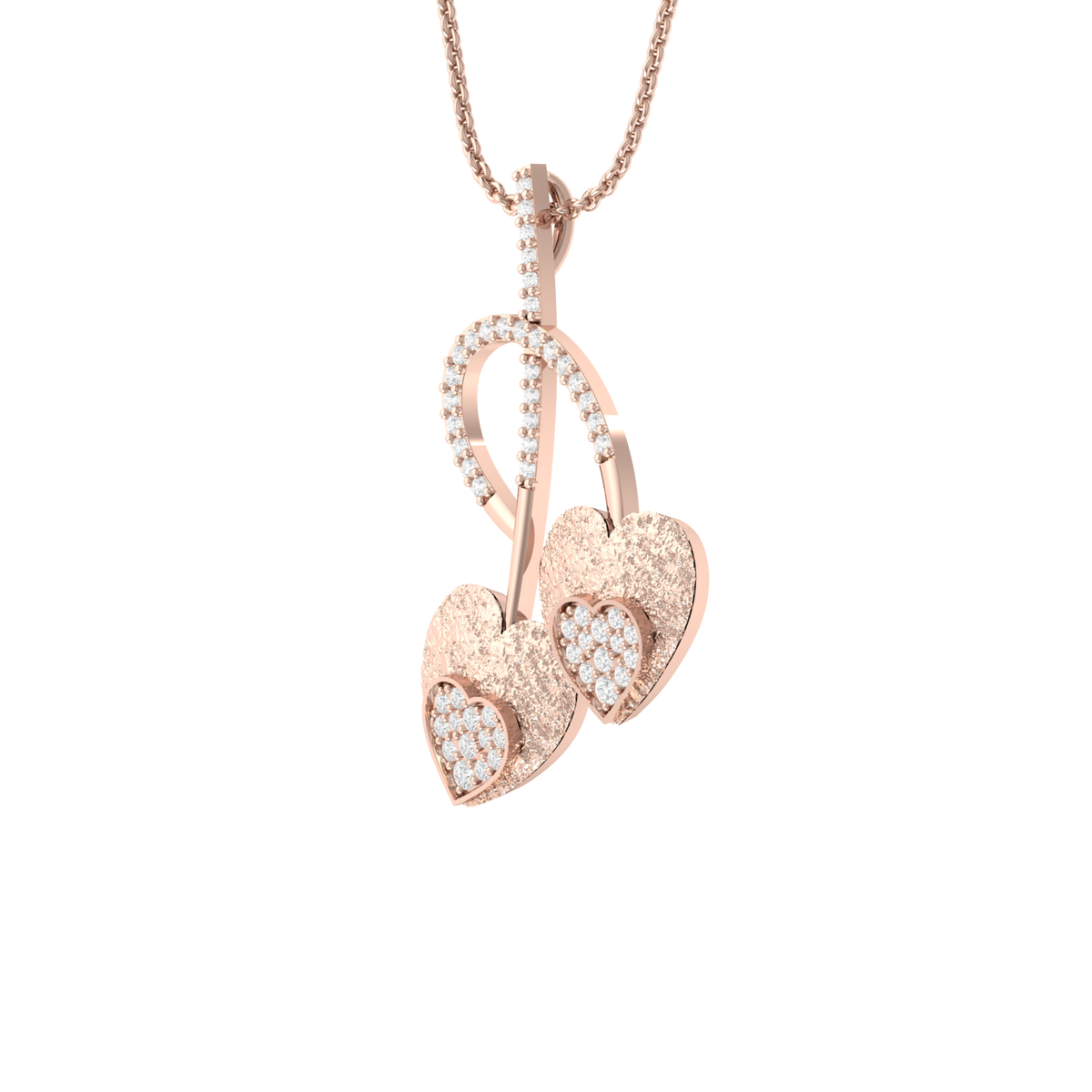 Rose Gold Diamond Pendant - Petite Sparkle [rg]